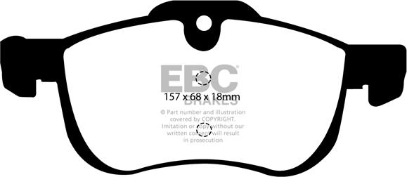 EBC Brakes DP1219 - Тормозные колодки, дисковые, комплект abcparts.ee
