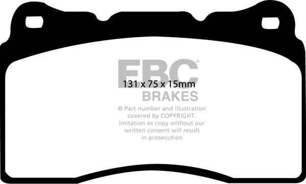 EBC Brakes DP81210RP1 - Комплект высокоэффективных тормозных колодок abcparts.ee
