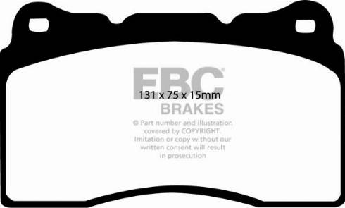 EBC Brakes DP91210 - Тормозные колодки, дисковые, комплект abcparts.ee