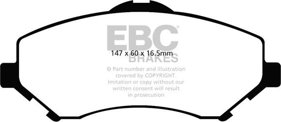 EBC Brakes DP1798 - Тормозные колодки, дисковые, комплект abcparts.ee