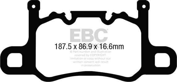 EBC Brakes DP32207C - Тормозные колодки, дисковые, комплект abcparts.ee