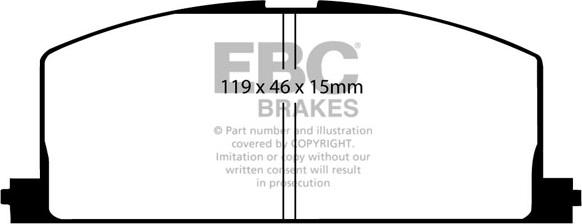 EBC Brakes DP2453 - Тормозные колодки, дисковые, комплект abcparts.ee
