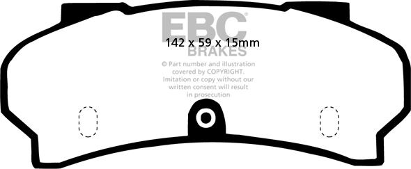 EBC Brakes DP252 - Тормозные колодки, дисковые, комплект abcparts.ee