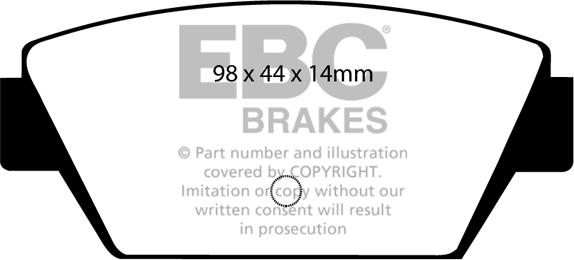 EBC Brakes DP2576 - Тормозные колодки, дисковые, комплект abcparts.ee