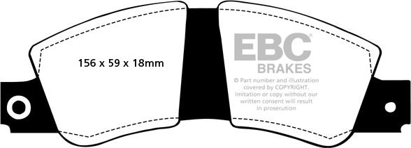 EBC Brakes DP267 - Тормозные колодки, дисковые, комплект abcparts.ee