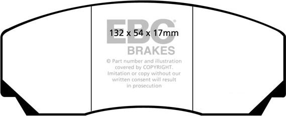 EBC Brakes DP2002 - Тормозные колодки, дисковые, комплект abcparts.ee
