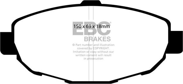 EBC Brakes DP21007 - Тормозные колодки, дисковые, комплект abcparts.ee