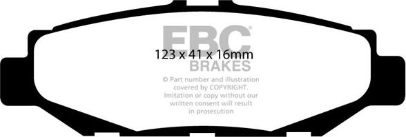 EBC Brakes DP2848 - Тормозные колодки, дисковые, комплект abcparts.ee