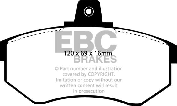 EBC Brakes DP2369/2 - Тормозные колодки, дисковые, комплект abcparts.ee