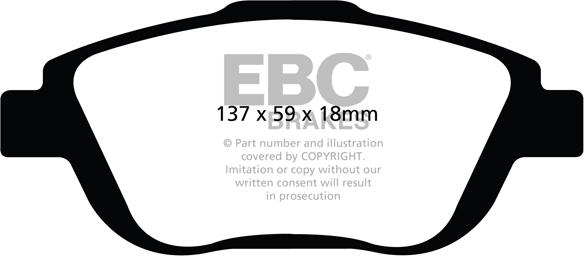 EBC Brakes DP22073 - Тормозные колодки, дисковые, комплект abcparts.ee