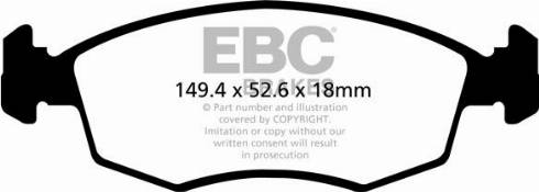 EBC Brakes DP22142 - Тормозные колодки, дисковые, комплект abcparts.ee