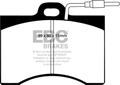 EBC Brakes DP221 - Тормозные колодки, дисковые, комплект abcparts.ee