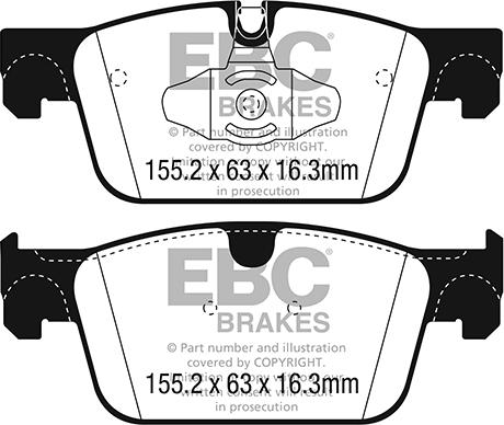 EBC Brakes DP42305R - Тормозные колодки, дисковые, комплект abcparts.ee