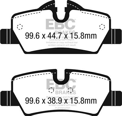 EBC Brakes DP22228 - Тормозные колодки, дисковые, комплект abcparts.ee