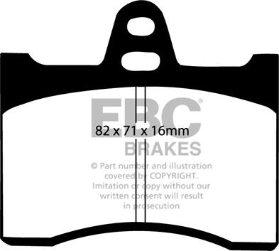 EBC Brakes DP227 - Тормозные колодки, дисковые, комплект abcparts.ee