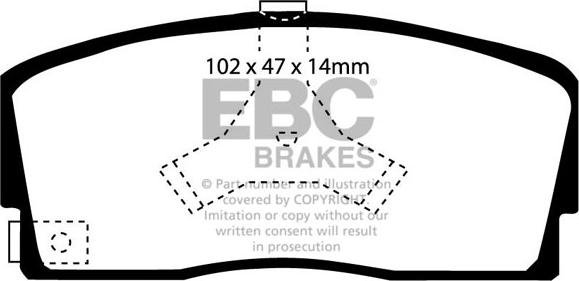 EBC Brakes DP2765 - Тормозные колодки, дисковые, комплект abcparts.ee