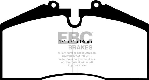EBC Brakes DP3767C - Тормозные колодки, дисковые, комплект abcparts.ee