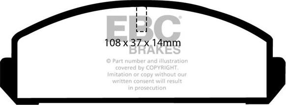 EBC Brakes DP271 - Тормозные колодки, дисковые, комплект abcparts.ee