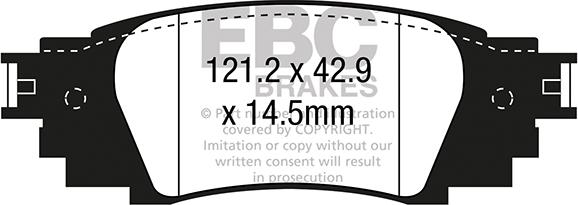 EBC Brakes DPX3080 - Тормозные колодки, дисковые, комплект abcparts.ee