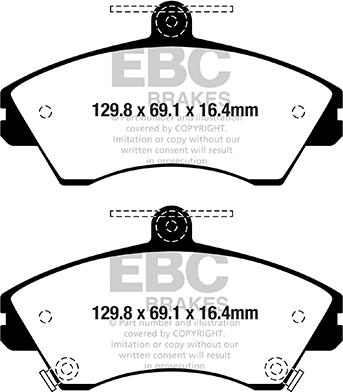 EBC Brakes DPX2347 - Тормозные колодки, дисковые, комплект abcparts.ee