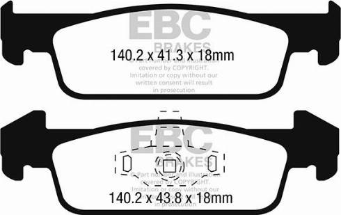 EBC Brakes DPX2259 - Тормозные колодки, дисковые, комплект abcparts.ee