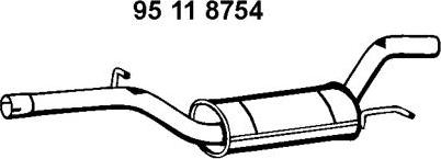 Eberspächer 95 11 8754 - Средний глушитель выхлопных газов abcparts.ee