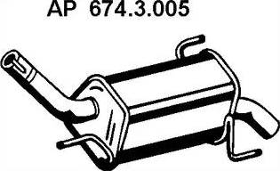Eberspächer 674.3.005 - Глушитель выхлопных газов, конечный abcparts.ee