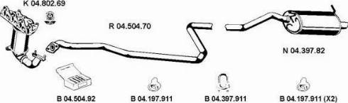 Eberspächer 042382 - Система выпуска ОГ abcparts.ee