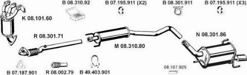 Eberspächer 082543 - Система выпуска ОГ abcparts.ee