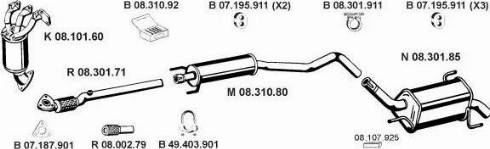 Eberspächer 082542 - Система выпуска ОГ abcparts.ee