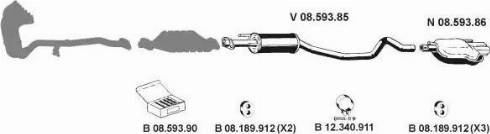Eberspächer 082185 - Система выпуска ОГ abcparts.ee