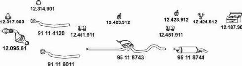 Eberspächer 12_1507 - Система выпуска ОГ abcparts.ee