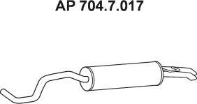 Eberspächer 704.7.017 - Глушитель выхлопных газов, конечный abcparts.ee