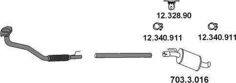 Eberspächer AP_1129 - Система выпуска ОГ abcparts.ee