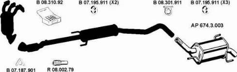 Eberspächer AP_2316 - Система выпуска ОГ abcparts.ee