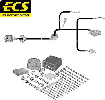 ECS MB09907U - Комплект электрики, прицепное оборудование abcparts.ee