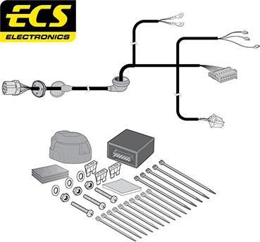 ECS MB09913U - Комплект электрики, прицепное оборудование abcparts.ee
