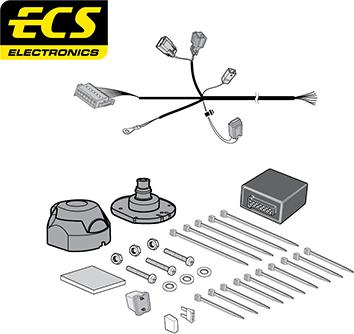 ECS VL04307U - Комплект электрики, прицепное оборудование abcparts.ee