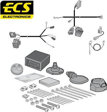 ECS VW28707MU - Комплект электрики, прицепное оборудование abcparts.ee