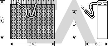 EACLIMA 43B54008 - Испаритель, кондиционер abcparts.ee
