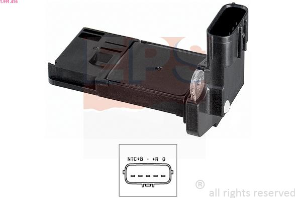 EPS 1.991.416 - Датчик потока, массы воздуха abcparts.ee