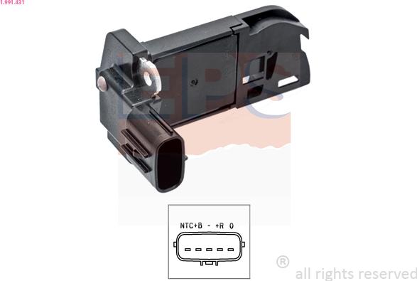 EPS 1.991.431 - Датчик потока, массы воздуха abcparts.ee