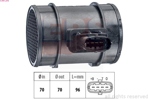 EPS 1.991.276 - Датчик потока, массы воздуха abcparts.ee