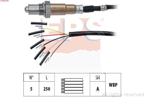 EPS 1.998.560 - Lambda andur abcparts.ee
