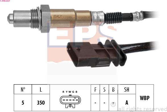EPS 1.998.567 - Lambda andur abcparts.ee