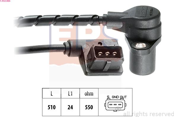 EPS 1.953.065 - Датчик положения Коленвала, RPM abcparts.ee