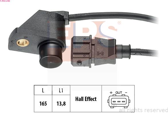 EPS 1.953.242 - Датчик положения Распредвала abcparts.ee