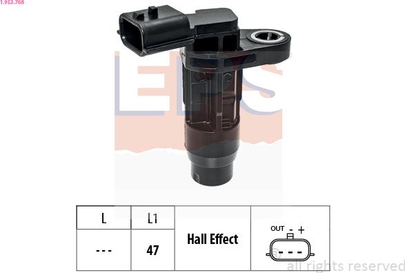 EPS 1.953.768 - Датчик положения Коленвала, RPM abcparts.ee