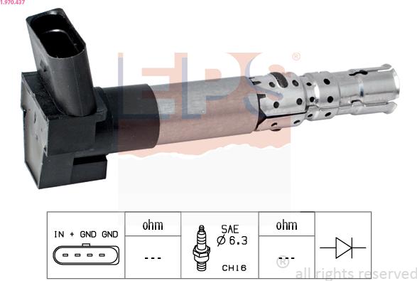 EPS 1.970.437 - Катушка зажигания abcparts.ee