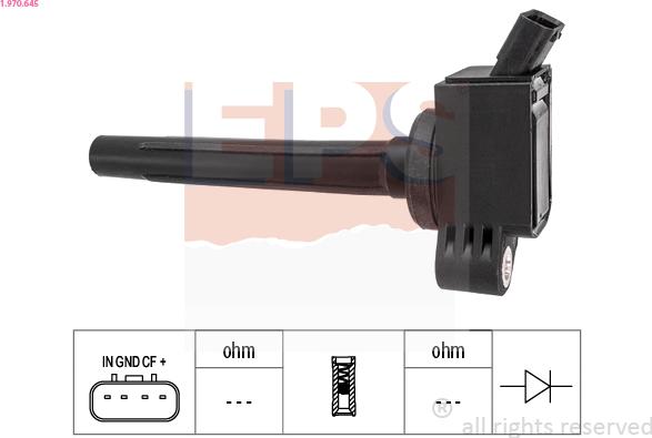 EPS 1.970.645 - Катушка зажигания abcparts.ee